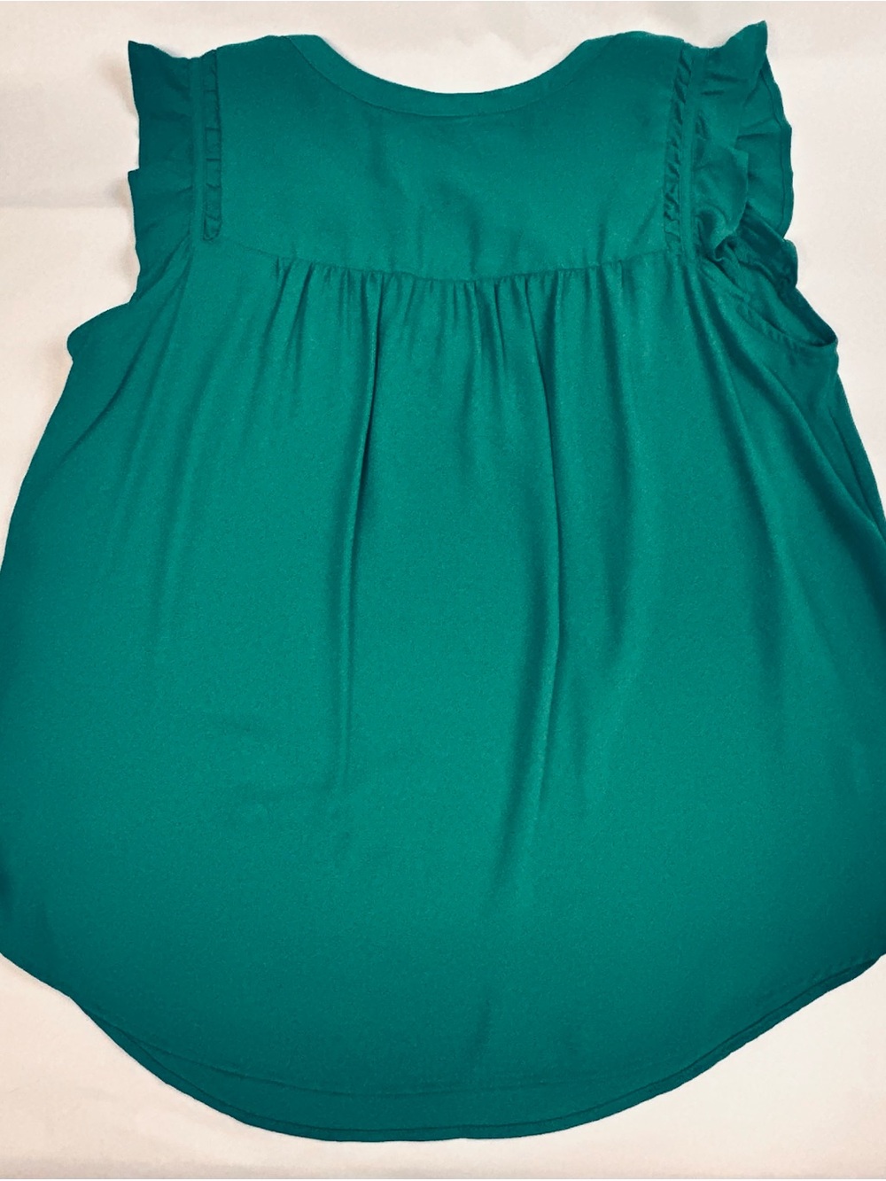 LOFT Kelly Green Flutter Sleeve Pull On Top Blouse XS - Picture 6 of 7